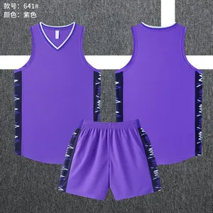 Custom Basketball Jersey AJ2632641 – Purple / Navy / White