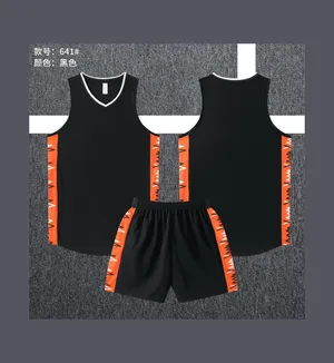 Custom Basketball Jersey AJ2632641 – Black / Orange / White