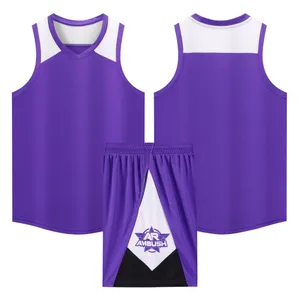 Custom Basketball Jersey BG2834A1037 – Purple / White / Black