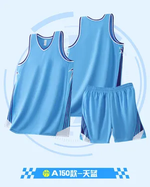 Custom Basketball Jersey DD2632A150 – Light Blue / Royal Blue / White