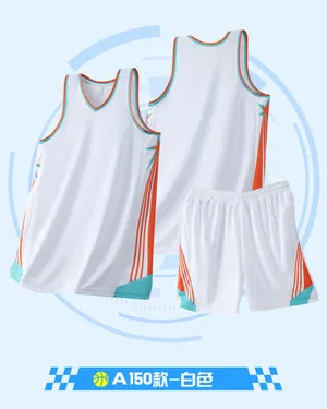 Custom Basketball Jersey DD2632A150 – White / Orange / Light Blue