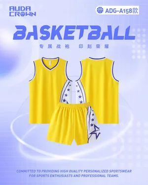 Custom Basketball Jersey DD2632A158 – Yellow / Purple / White