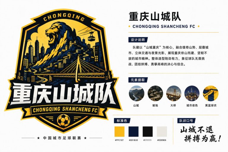 重庆山城队品牌设计图